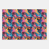Feuille De Papier Cadeau Parti motif abstrait cool (Devant 3)
