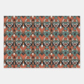 Feuille De Papier Cadeau Parti occidental cool carrelé (Devant)