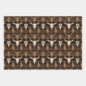 Feuille De Papier Cadeau Parti occidental cool carrelé (Devant)