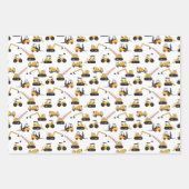 Feuille De Papier Cadeau partie de construction carrelée de garçons (Devant 2)