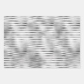 Feuille De Papier Cadeau Parties scintillant à étincelles en argent Glam   (Devant 2)