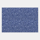 Feuille De Papier Cadeau Parties scintillant bleue (Devant)