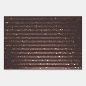 Feuille De Papier Cadeau Parties scintillant Brown Modern Festif Tree & Sno (Devant 2)