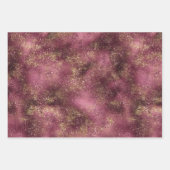 Feuille De Papier Cadeau Parties scintillant cerise de Bourgogne Glitz (Devant 3)
