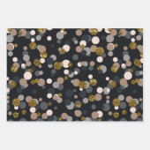 Feuille De Papier Cadeau Parties scintillant Confetti Peach, Maple, Grey an (Devant 2)