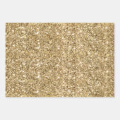 Feuille De Papier Cadeau Parties scintillant Confetti Rose or (Devant 3)