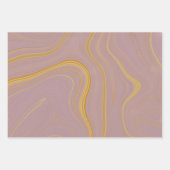 Feuille De Papier Cadeau Parties scintillant d'âge en marbre doré Rose de B (Devant)