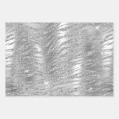 Feuille De Papier Cadeau Parties scintillant d'argent élégant Wild Big Chat (Devant 2)