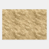 Feuille De Papier Cadeau Parties scintillant de Noël Gold Red Hearts Stripe (Devant 3)