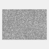 Feuille De Papier Cadeau Parties scintillant d'impression Silver Black Glit (Devant 2)