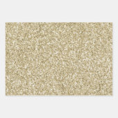 Feuille De Papier Cadeau Parties scintillant d'or Confetti Glitzy Zebra Pri (Devant 3)