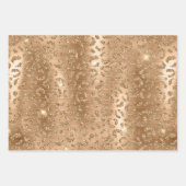 Feuille De Papier Cadeau Parties scintillant d'or élégant Wild Big Chat Mot (Devant)