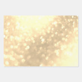 Feuille De Papier Cadeau Parties scintillant d'or étincelant Glam Girly bri (Devant 2)