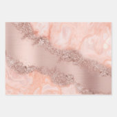 Feuille De Papier Cadeau Parties scintillant du code géographique rose Gold (Devant 3)