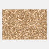 Feuille De Papier Cadeau Parties scintillant en bronze or (Devant)