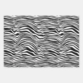 Feuille De Papier Cadeau Parties scintillant en or noir et blanc Zebra Prin (Devant)