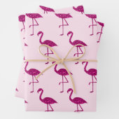 Feuille De Papier Cadeau Parties scintillant flamand rose motif (En situation)