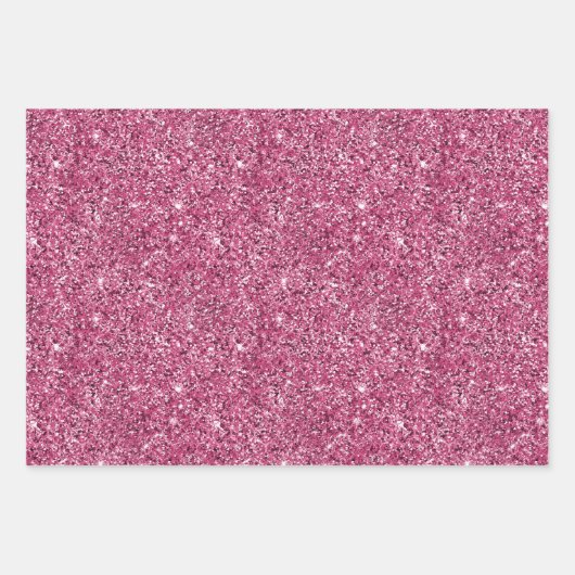 Feuille De Papier Cadeau Parties scintillant Girl Rose Glitz (Devant 2)