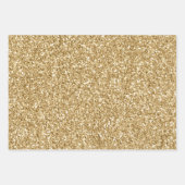 Feuille De Papier Cadeau Parties scintillant Gold Glitz (Devant 3)