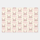Feuille De Papier Cadeau Parties scintillant Lapin Rose Un lapin est un 1er (Devant)