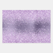 Feuille De Papier Cadeau Parties scintillant métallique violet Motif étince (Devant)