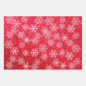 Feuille De Papier Cadeau Parties scintillant Noël Aquarelle Snowflake Jolie (Devant)