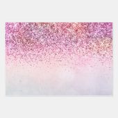 Feuille De Papier Cadeau Parties scintillant Ombre bleu violet (Devant 3)