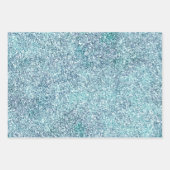 Feuille De Papier Cadeau Parties scintillant Ombre Turquoise Mint Bleu (Devant)