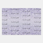 Feuille De Papier Cadeau Parties scintillant Ombre violette (Devant)