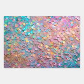 Feuille De Papier Cadeau Parties scintillant Opal Holographie Collection mo (Devant)
