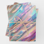 Feuille De Papier Cadeau Parties scintillant Opal Holographique Collection  (En situation)