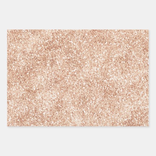 Feuille De Papier Cadeau Parties scintillant Or Flush Peach (Devant)