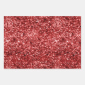 Feuille De Papier Cadeau Parties scintillant Red Sparkle (Devant 3)