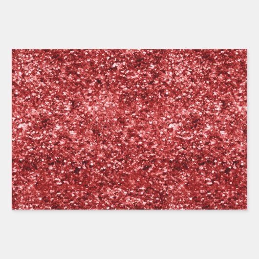 Feuille De Papier Cadeau Parties scintillant Red Sparkle (Devant)