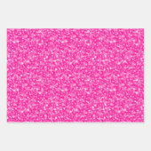 Feuille De Papier Cadeau Parties scintillant rose brillant (Devant 2)