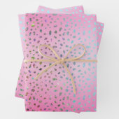 Feuille De Papier Cadeau Parties scintillant rose Cheetah Imprimer (En situation)