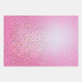 Feuille De Papier Cadeau Parties scintillant rose Cheetah Imprimer (Devant)
