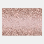 Feuille De Papier Cadeau Parties scintillant rose Gold Sparkle Faux (Devant 3)