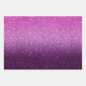 Feuille De Papier Cadeau Parties scintillant rose moderne Motif ombre (Devant)