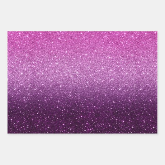 Feuille De Papier Cadeau Parties scintillant rose moderne Motif ombre (Devant)