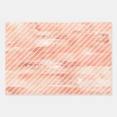 Feuille De Papier Cadeau Parties scintillant rose or Glam Motif blanc (Devant 3)