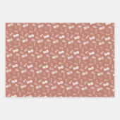 Feuille De Papier Cadeau Parties scintillant rose or rose blanc +Mauve cade (Devant 3)