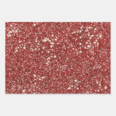 Feuille De Papier Cadeau Parties scintillant rouge Faux Texture look design (Devant 3)