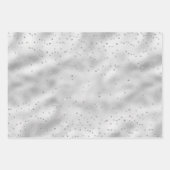 Feuille De Papier Cadeau Parties scintillant Silver Glam Sparkle Confetti (Devant)