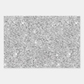 Feuille De Papier Cadeau Parties scintillant Turquoise Argent (Devant 3)