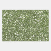 Feuille De Papier Cadeau Parties scintillant verte Faux Texture (Devant)