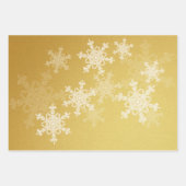 Feuille De Papier Cadeau Parties scintillant violet Emeraude Golden Snowfla (Devant 2)