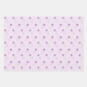 Feuille De Papier Cadeau Parties scintillant violette Baby shower pieds béb (Devant 3)
