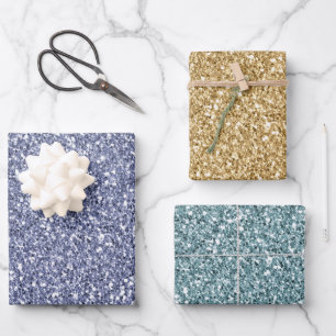 Feuille De Papier Cadeau Parties scintillant violette de Lilac Éclosion de