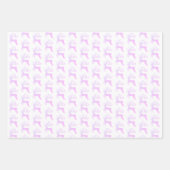 Feuille De Papier Cadeau Parties scintillant violette moderne rennes de Noë (Devant 3)